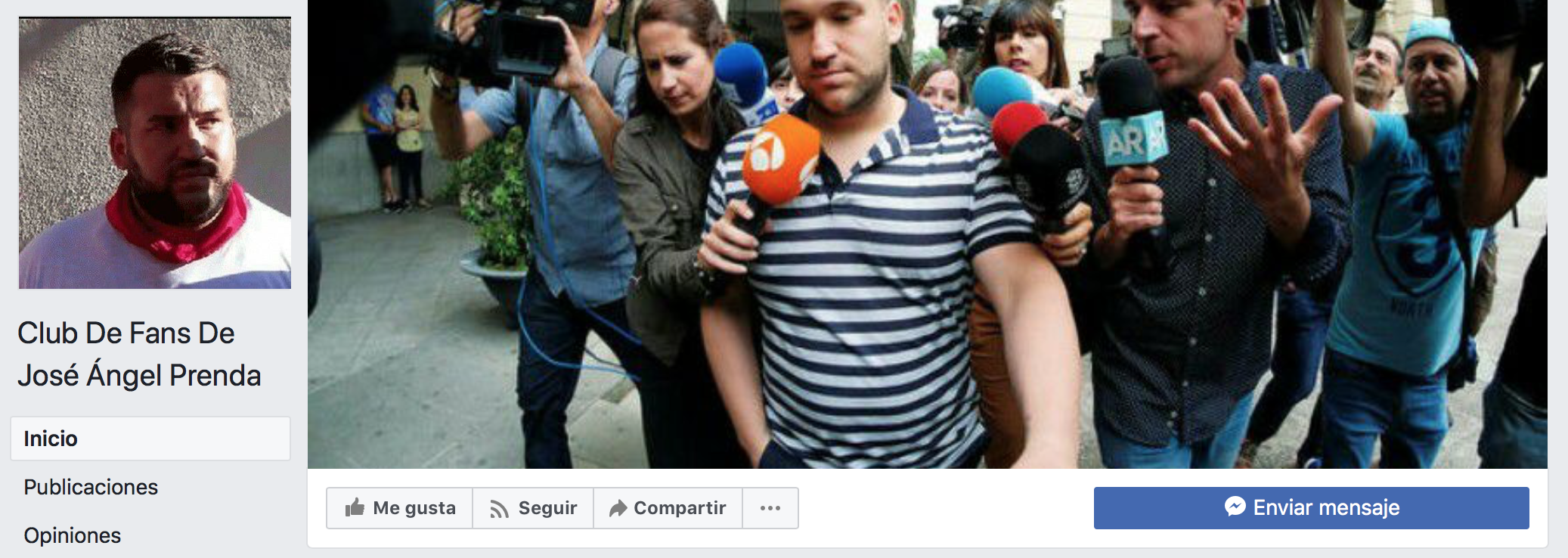 José Ángel Prenda (La Manada) tiene Club de Fans en Facebook